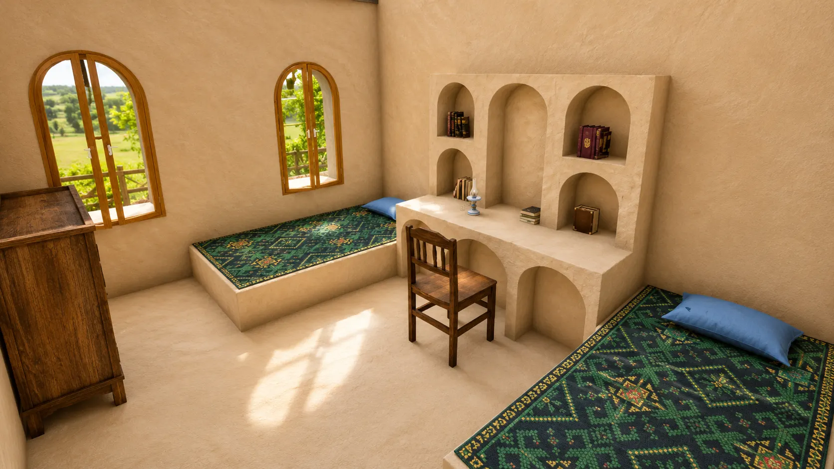 Natural Cob Housing Room Interior